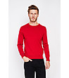 Мъжки пуловер в червено-0 снимка