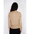 Комплект от блуза и жилетка в цвят камел с кашмир-3 снимка