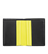 Черен кожен мъжки портфейл с жълти детайли Rodi-1 снимка
