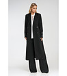 Дамско дълго черно палто-4 снимка