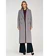 Дамско дълго сиво палто-0 снимка