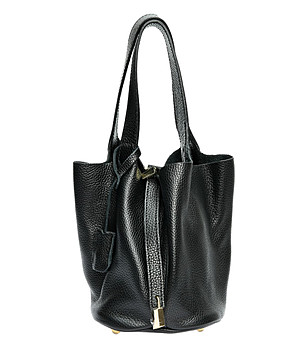 Черна дамска чанта от естетвена кожа Ina снимка