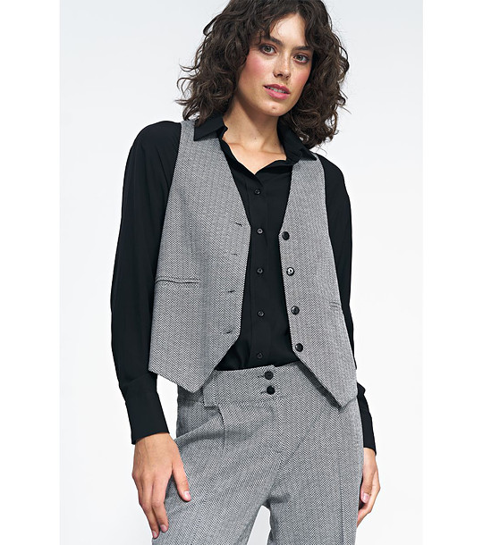 Дамски елек в черно и бяло снимка