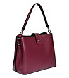 Дамска кожена чанта в бордо Albana-2 снимка