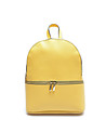 Дамска раница от естествена кожа в жълто Elsie-0 снимка