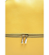 Дамска раница от естествена кожа в жълто Elsie-3 снимка
