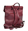 Кожен дамска раница в нюанс на бордо-2 снимка
