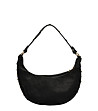 Черна хобо чанта от велур NERO-0 снимка