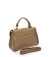 Дамска кожена чанта в цвят таупе Sanoma-2 снимка
