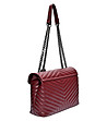 Дамска чанта в бордо от естествена кожа Rinea-2 снимка