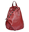 Червена дамска раница от естествена кожа Erika-0 снимка