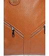 Дамска кожена раница в цвят коняк Daria-3 снимка