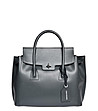 Сива дамска чанта от естествена кожа Sidney-0 снимка
