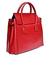 Червена дамска кожена чанта Sidney-2 снимка
