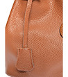 Дамска чанта от естетвена кожа Ina в цвят коняк-3 снимка
