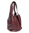 Дамска чанта от естествена кожа Ina във винен нюанс-2 снимка