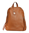 Кожена дамска раница в цвят коняк Rona-0 снимка