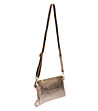 Бронзова дамска кожена чанта за рамо Hestia-2 снимка