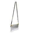 Сребриста дамска кожена чанта за рамо Hestia-2 снимка