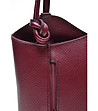 Дамска кожена чанта-раница в бордо Scarlet-3 снимка