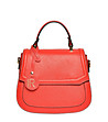 Червена дамска чанта от естествена кожа-0 снимка