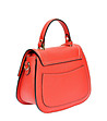 Червена дамска чанта от естествена кожа-2 снимка