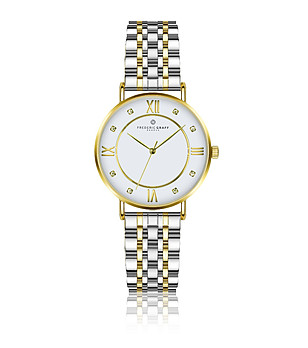 Дамски часовник в сребристо и златисто снимка