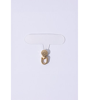 Прозрачен държач за телефон за каишка със златист детайл снимка