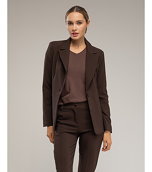 Кафяво дамско сако снимка