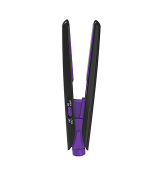 Преса за коса в черно и лилаво с керамични плочи снимка