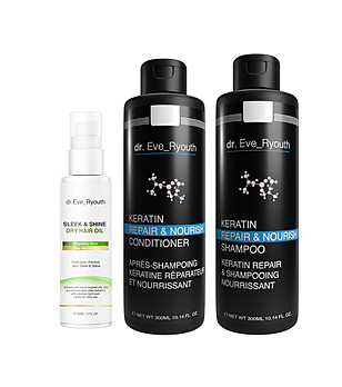 Комплект от шампоан, балсам и масло за коса снимка