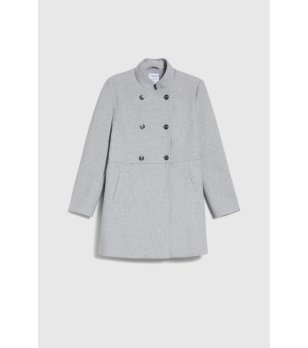 Дамско сиво палто с копчета снимка