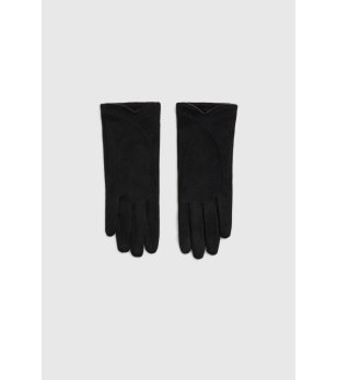 Дамски ръкавици в черно снимка