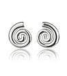 Спираловидни сребристи обеци-0 снимка