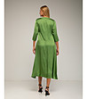 Oversize рокля в зелено с коприна-2 снимка