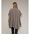 Елегантно дамско пончо в сиво-1 снимка