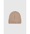 Дамска тъмнобежова шапка с рипсена плетка-2 снимка