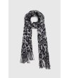 Дамски шал в сиво и черно с леопардов принт-0 снимка