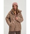 Дамско бежово яке с качулка-0 снимка