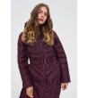Дамско зимно яке в бордо-4 снимка