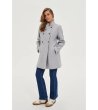 Дамско сиво палто с копчета-2 снимка