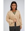 Дамска бежова жилетка-1 снимка
