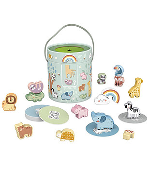 Дървена игра за тактилни усещания снимка