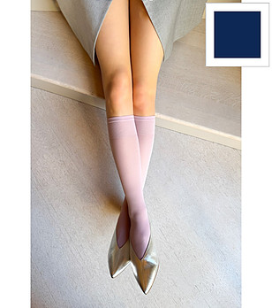 Дамски чорапи в синьо 40 DEN KATRIN матови снимка