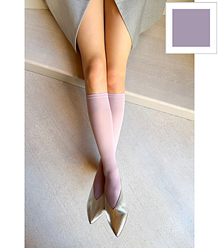 Лилави чорапи 40 DEN KATRIN матови снимка