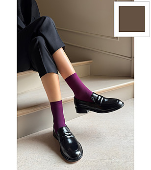 Дамски чорапи KATRIN в сиво-кафяв нюанс матови 40 DEN снимка