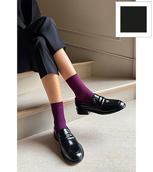 Черни плътни чорапи 40 DEN KATRIN снимка