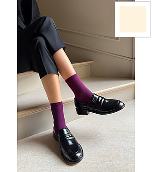 Дамски чорапи в екрю 40 DEN KATRIN матови снимка