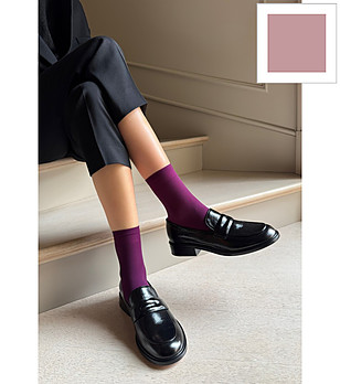 Чорапи в пудрено розово 40 DEN KATRIN матови снимка