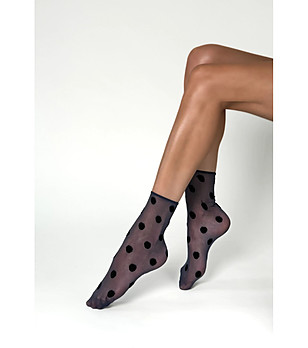 Чорапи в цвят деним с големи точки KYLIE снимка